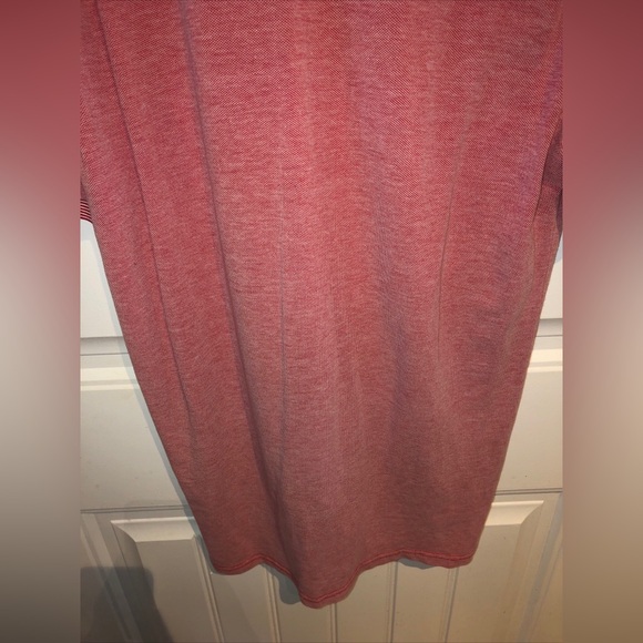 Armani Exchange Polo Shirt Red Size L Short Sleeve A/X Striped Authentic - Picture 8 of 12